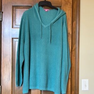Teal Hooded Sweater